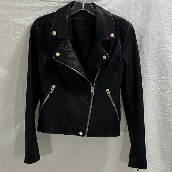 Blank NYC Faux Leather Moto Jacket Size XS - Picture 1 of 8